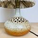Pair of lamps sandstone lampshade wool workshop 7 suns by Bernadette Ver Eecke Scherrer