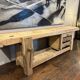 Raw wood workbench