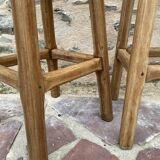 Tabouret chêne paille