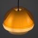 Vintage 1970s Philips Amber Acrylic & White Dome Mushroom UFO Pendant Lamp