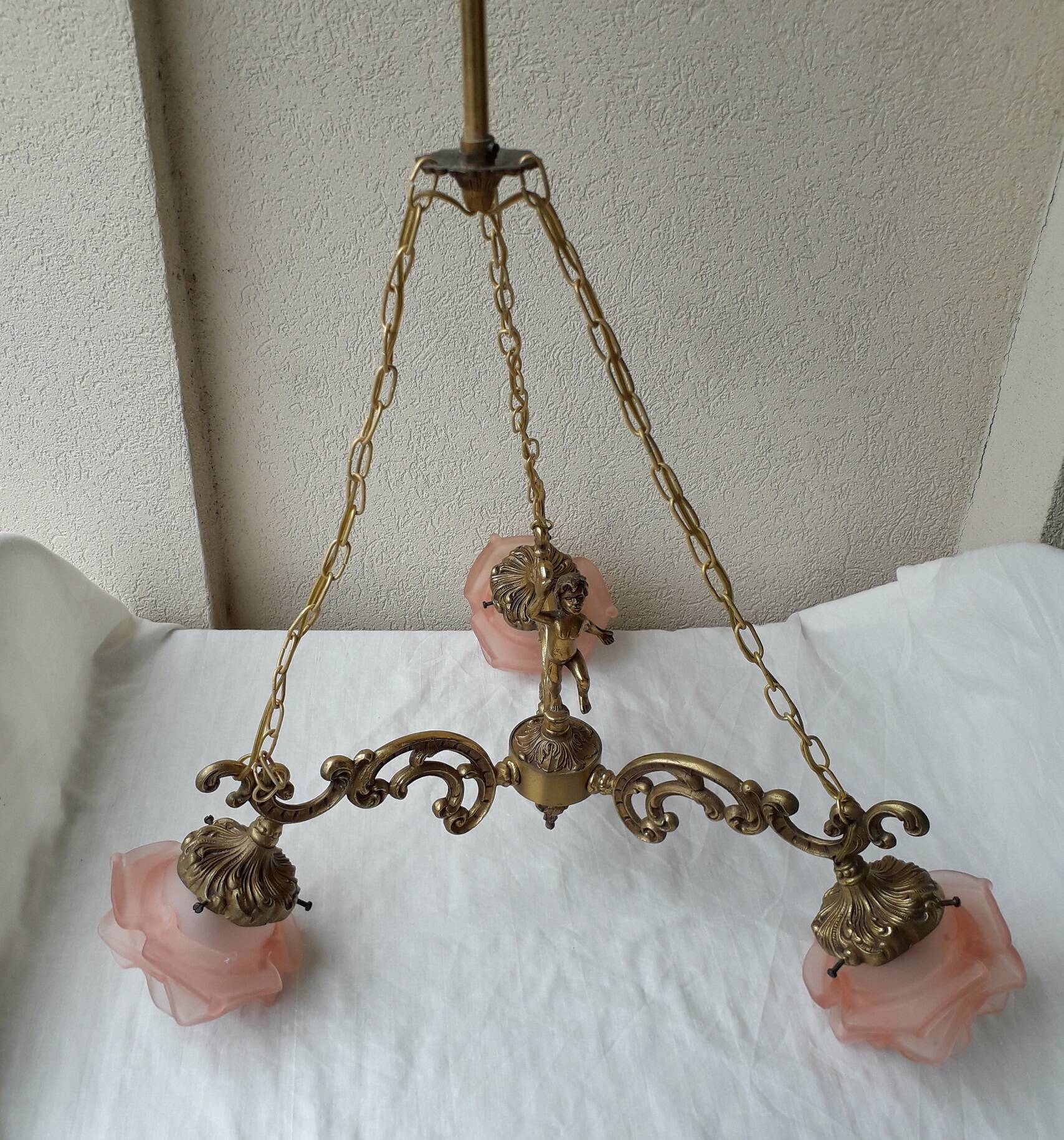 Chandelier or bronze pendant light