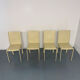 Set of 4 cream leather chairs contemporary design Colico Dress Up