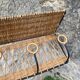 Vintage rattan wall coat rack