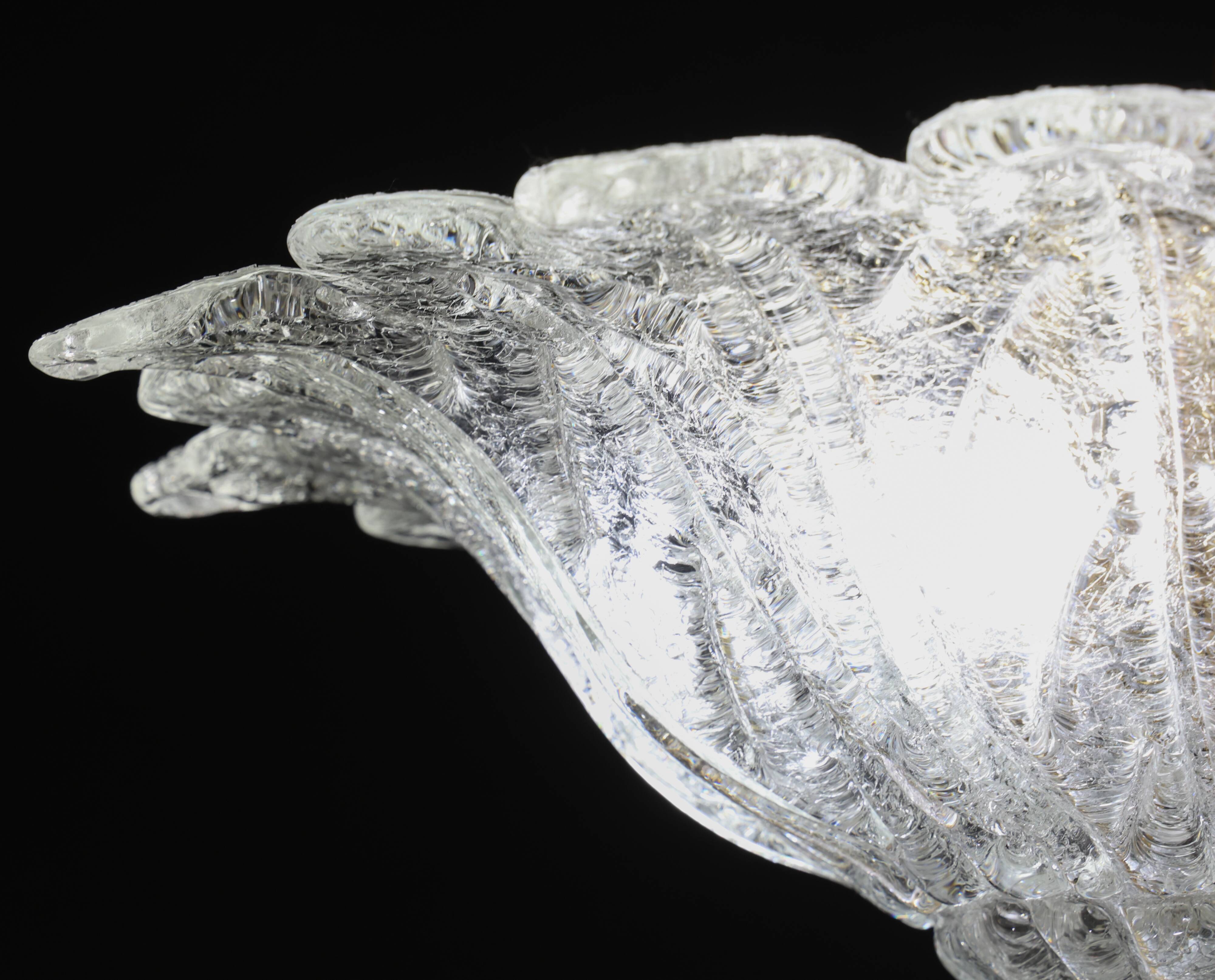 Amsterdam Palmetta, Italian Murano Glass Ceiling Light or Flush Mount, 1970