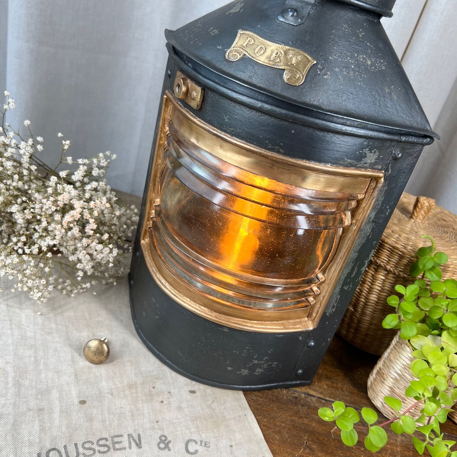 Old lamp "port" marine lamp