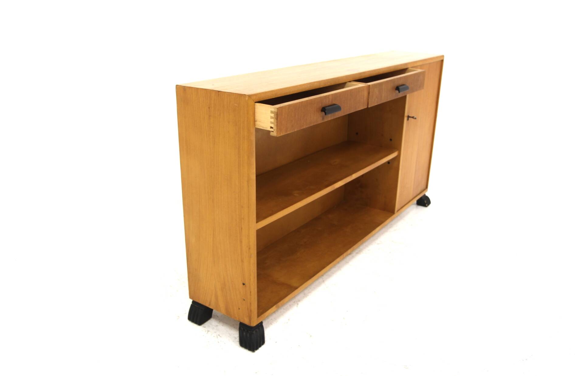 Scandinavian elm bookcase, Sweden, 1960