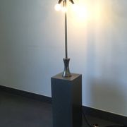Lampe carrée en laiton chromé, 1970