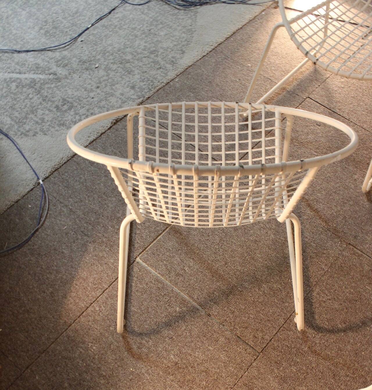 4 iron armchairs, design