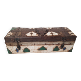 Old tribal box in hammered metal