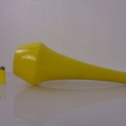 Yellow Teardrop Glass Ceiling Lamp from Holmegaard, Denmark, 1960s