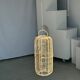 Large lantern-shaped rattan pendant lamp H50 D24