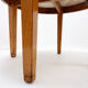 Round wooden coffee table with Aleppo breccia marble top - 1950s