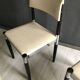 4 x Vintage Dining Table Chairs Chrome Wood 1960s