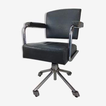 Fauteuil de bureau industriel et pivotant années 50