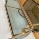 Rolling service gilded brass