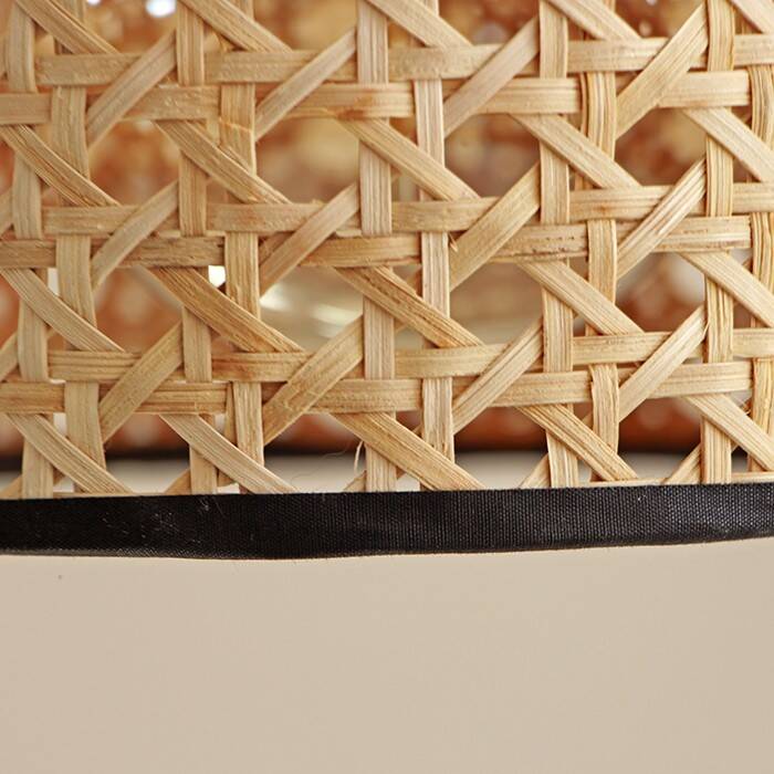 Handcrafted woven bamboo pendant light
