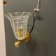 Murano Glass Brass Wall Sconces Set of 2 1980’s