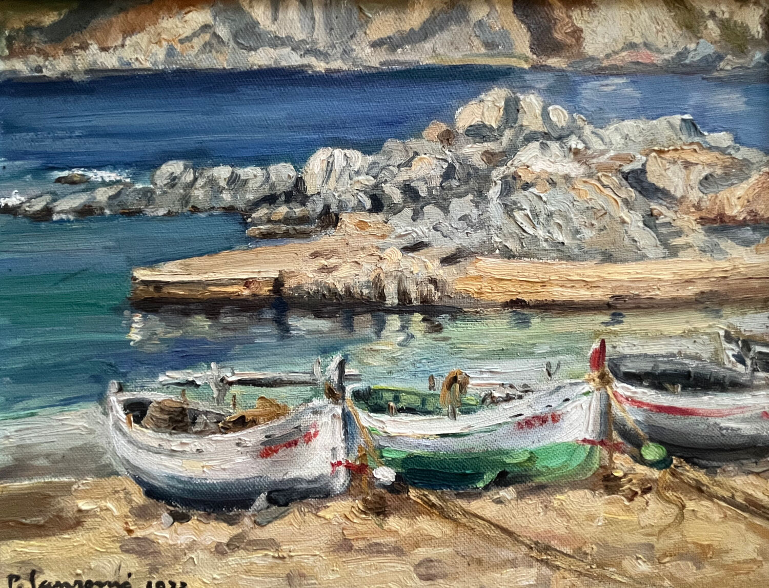 Painting: oil on marine panel