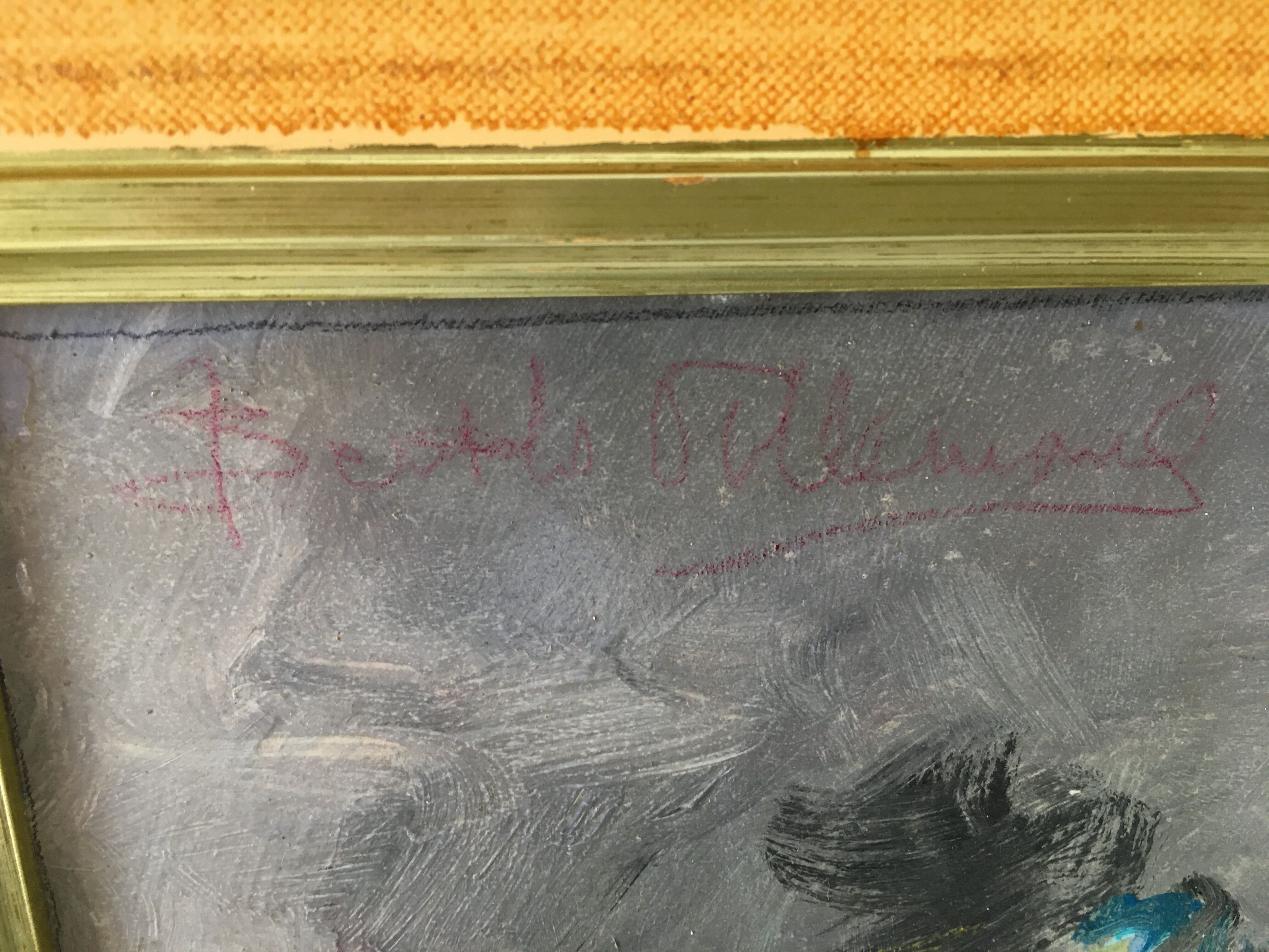 Painting on wood bouquet of flowers