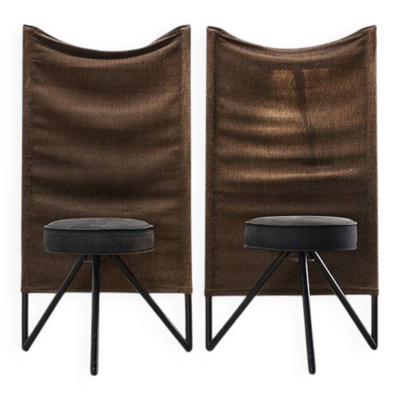 Paire de chaises Miss Wirt de Philippe Starck pour Disform 1983