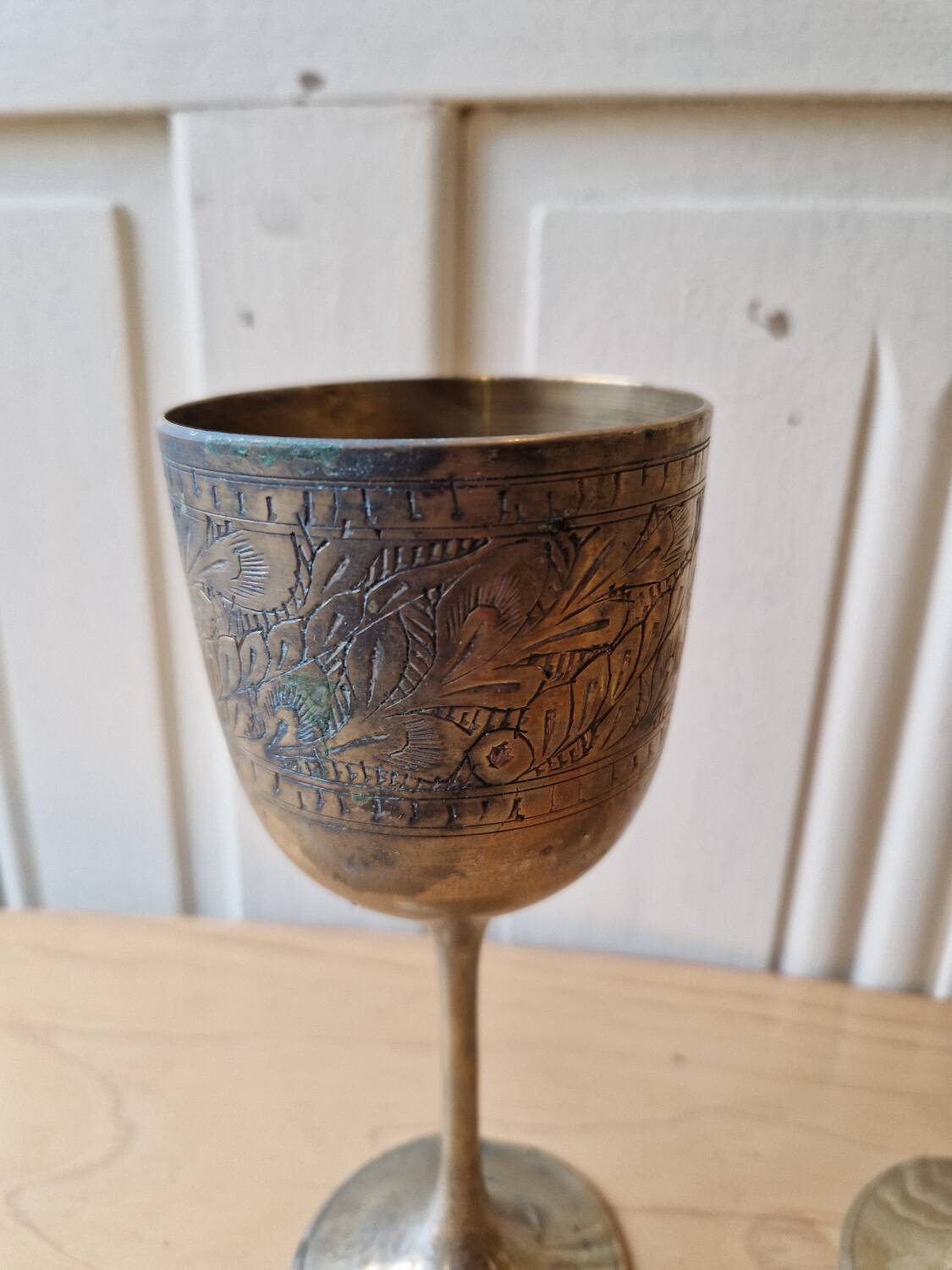 Lot De 4 Calisse Verre En Laiton