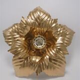 Golden flower wall lamp