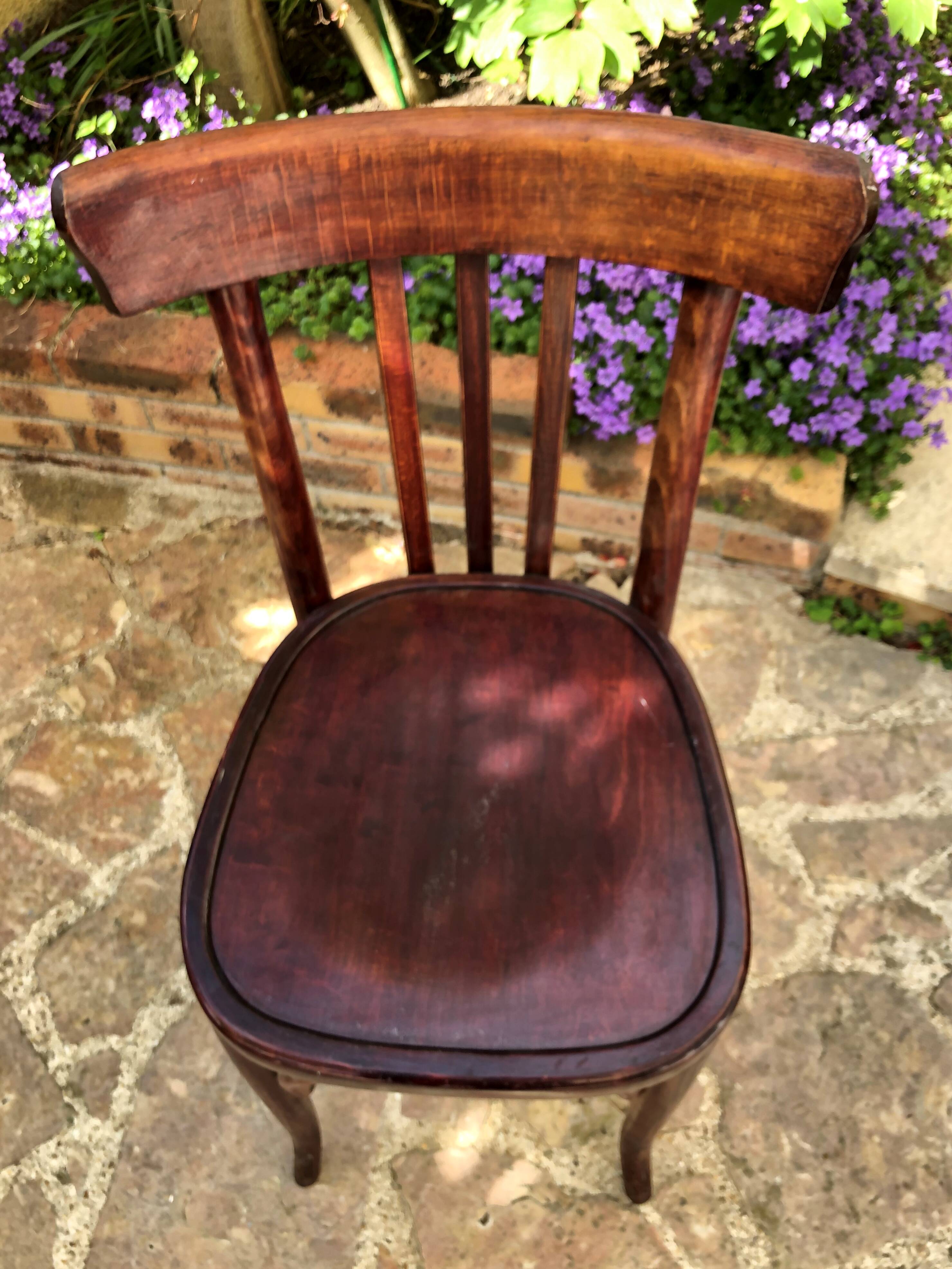 Set of three bistro chairs