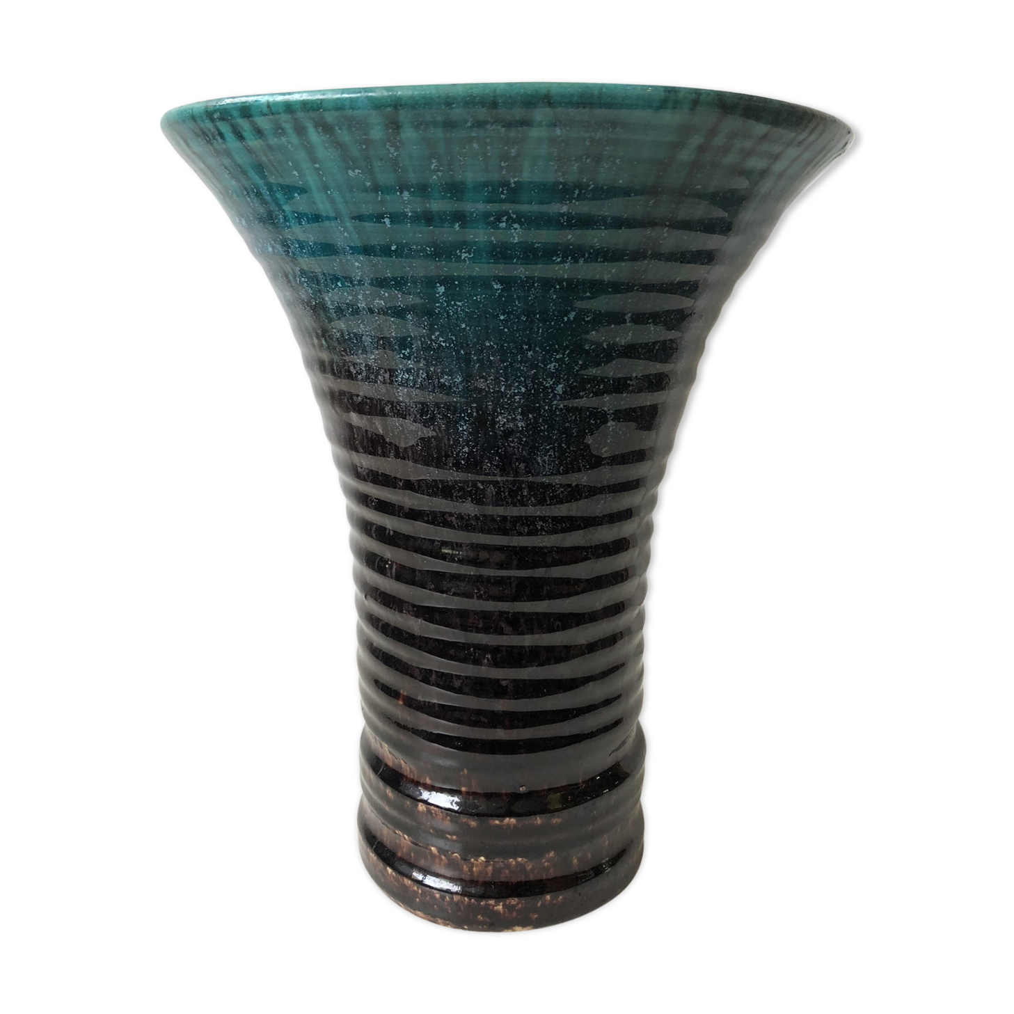 Accolay enameled ceramic vase
