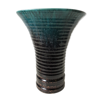 Accolay enameled ceramic vase