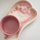 Beautiful plate under pink cup "art nouveu"