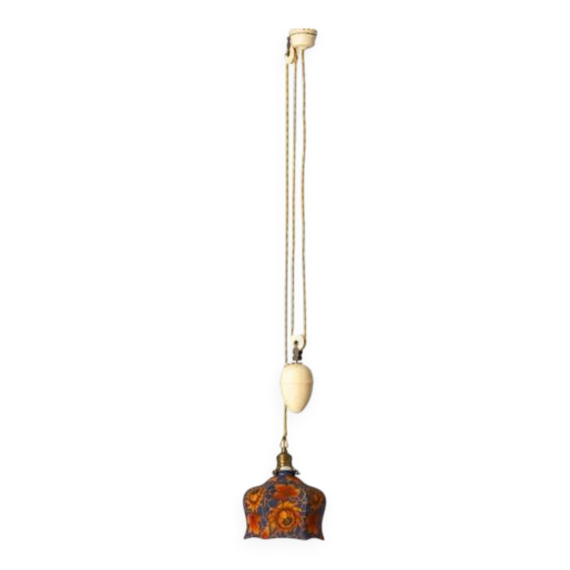 Chandelier with glass shade, 1920s