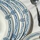 5 Deep plates in blue ironstone Salins, Arbois Ennege model