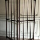 Wooden screen, partition, or grille made of turned wood