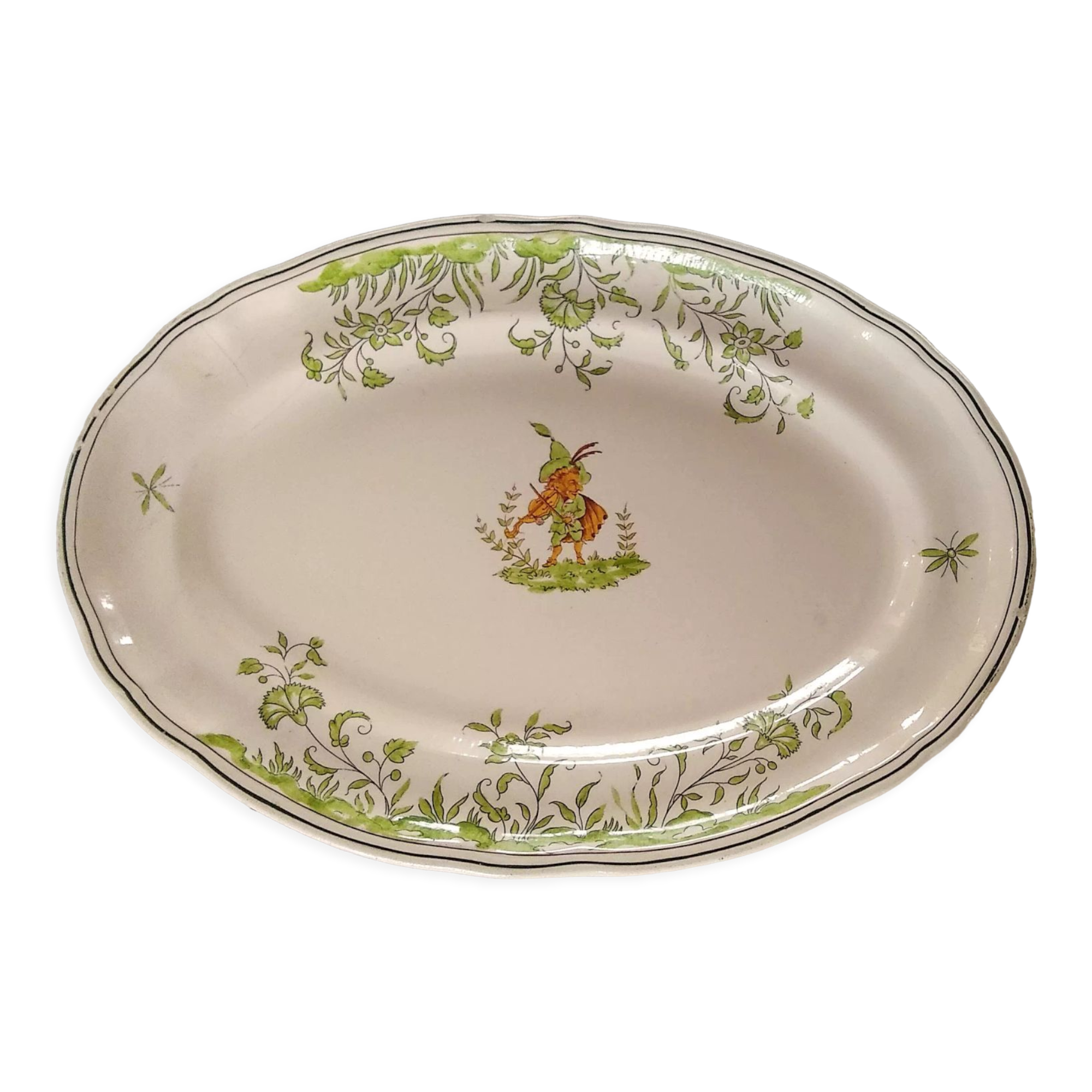 Oval dish with elf motif, Longchamps factory