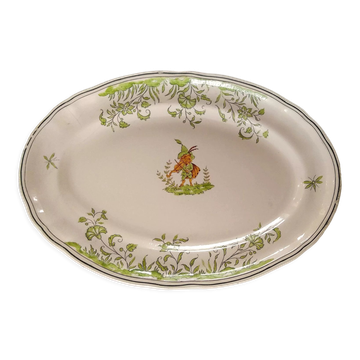 Plat ovale motif lutin manufacture Longchamps