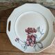 Plate with handles, Saint Amand ceramic serving dish, Simone model