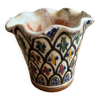 Ancien petit vase signé Kabyle, Berbère. Afrique Du Nord, 1ère Moitié XXème
