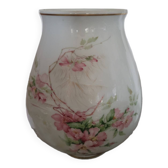 Vase fleuri peint