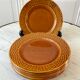 Set of 7 digoin Sarreguemines dessert plates in 50s slurry