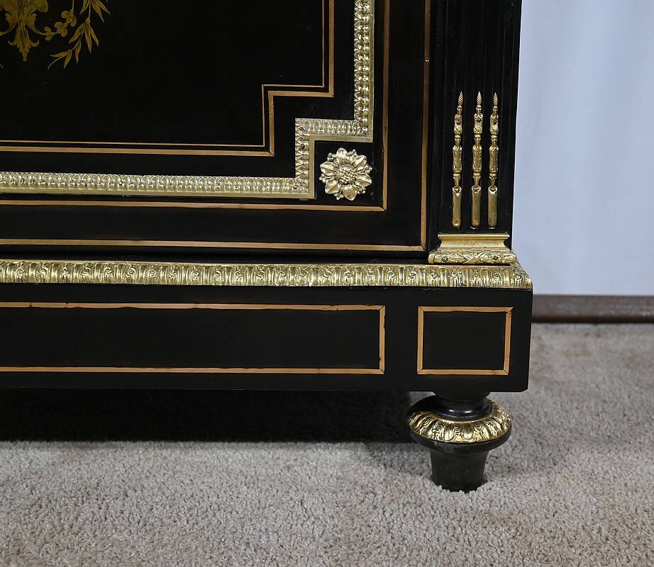 Blackened Pear Wood Support Unit, Napoleon III Period – Mid-19th Century