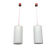 Italian opaline glass pendant light from the mid-century, 1960s, set of 2.
