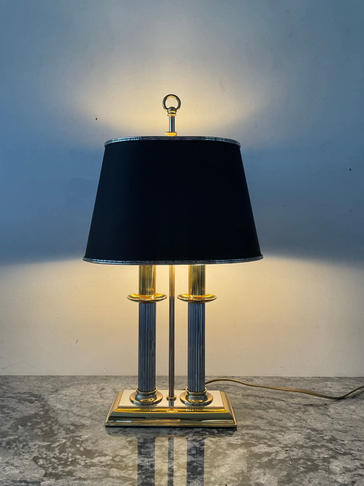 Hollywood Regency bouillotte lamp from the 1970s.