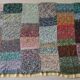Vintage Plaid Knitted Wool 205 x 150 cm TBE