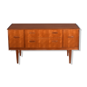 Restored short walnut Austinsuite teak sideboard chest of drawers