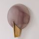 Vintage brass and frosted tinted glass wall light, Denmark, 1970.