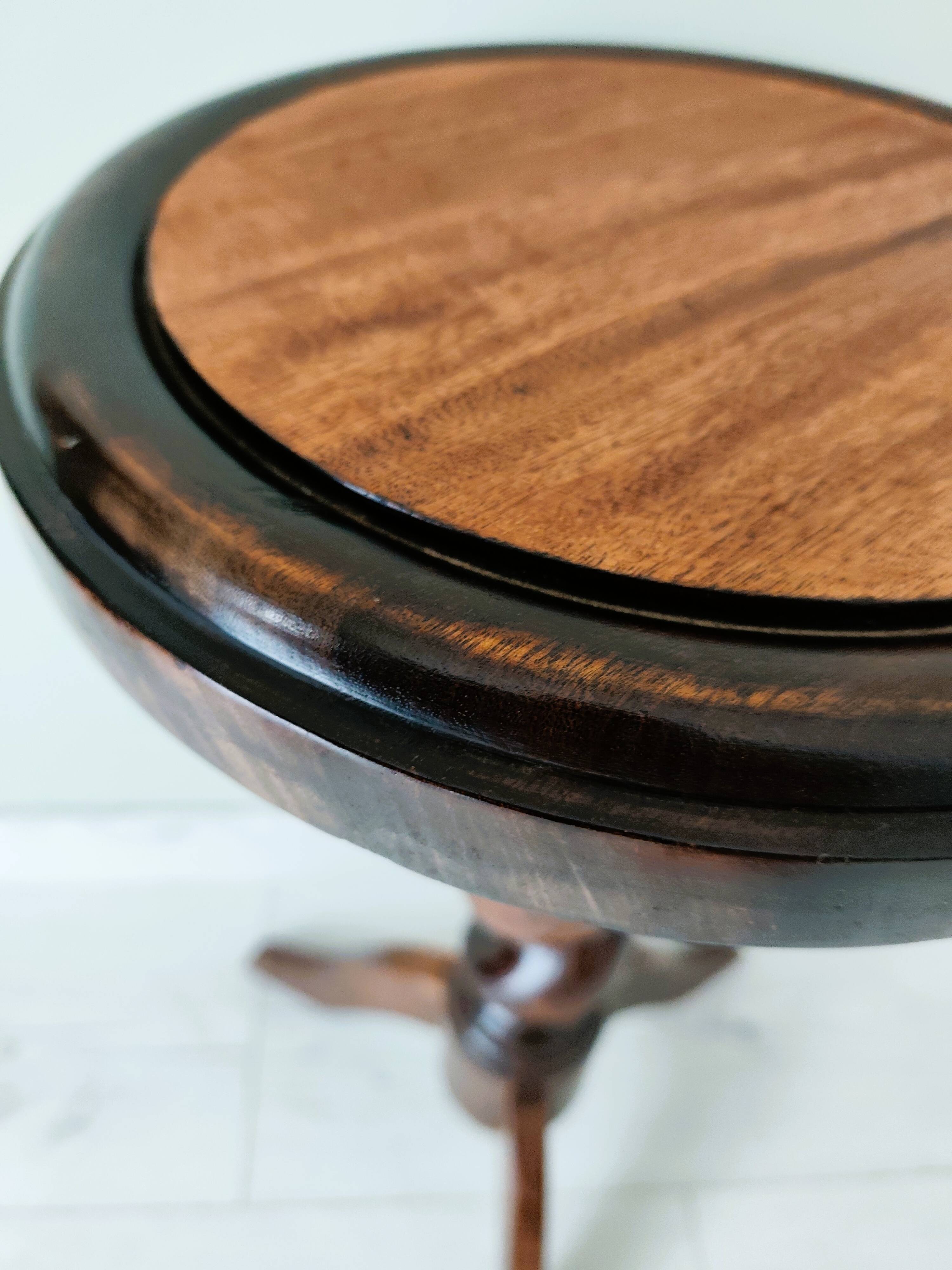 Antique turned leg side table