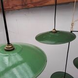 Set of 4 old pendant lamps