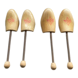 Set of 2 pairs of old shoe trees