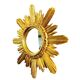 Wenz golden wood sun mirror, Germany, 1960s