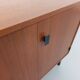 Small vintage storage unit in modernist Scandinavian style in teak from the 60s
